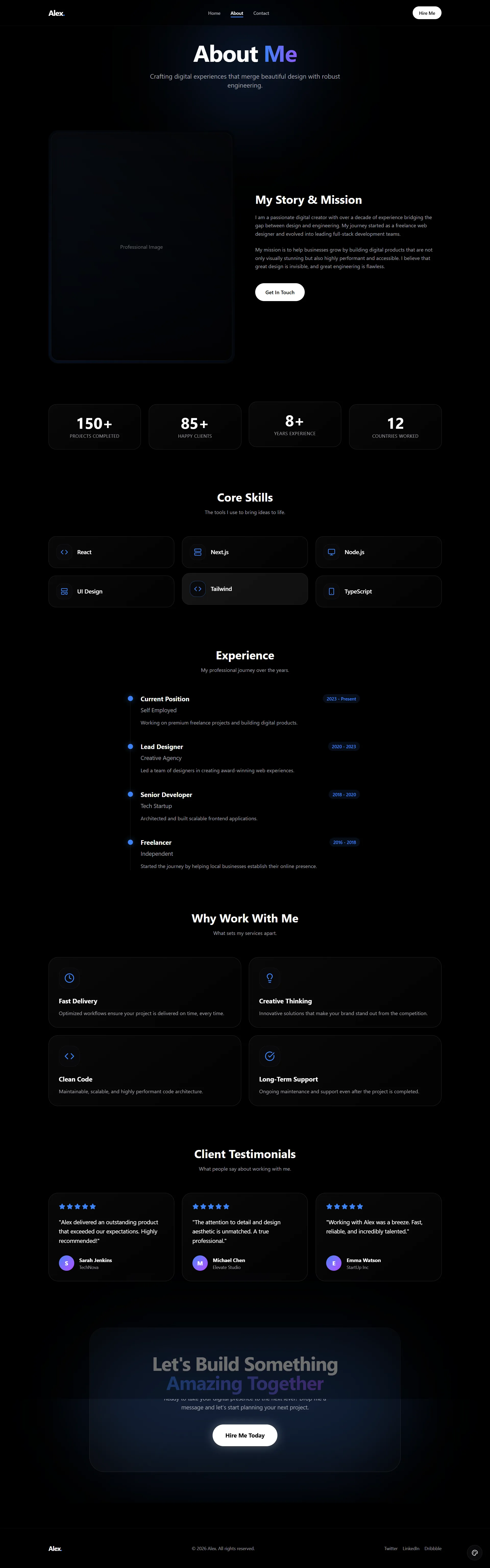 Freelancer Template - About